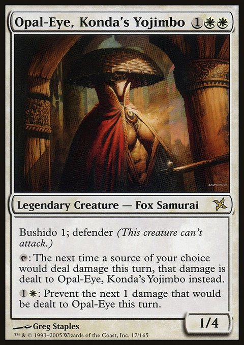 Opal-Eye, Konda's Yojimbo, Betrayers of Kamigawa #17, Magic: The Gathering card