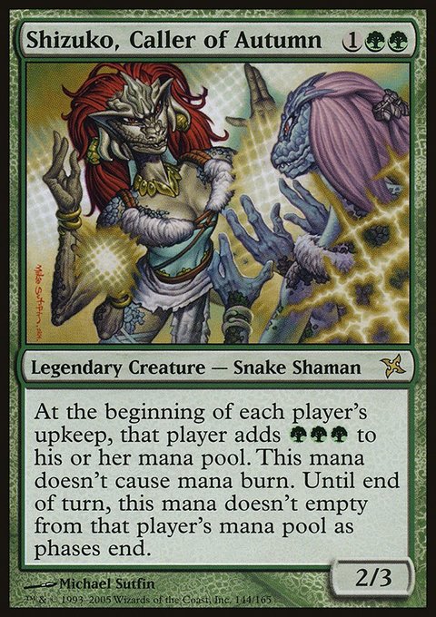 Shizuko, Caller of Autumn, Betrayers of Kamigawa #144, Magic: The Gathering card