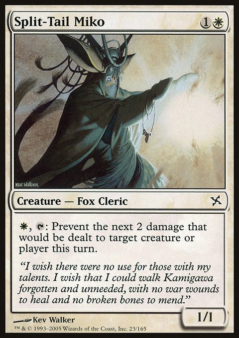 Split-Tail Miko, Betrayers of Kamigawa #23, Magic: The Gathering card