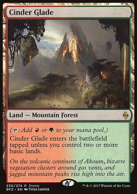 Cinder Glade, BFZ Standard Series #235, Magic: The Gathering card