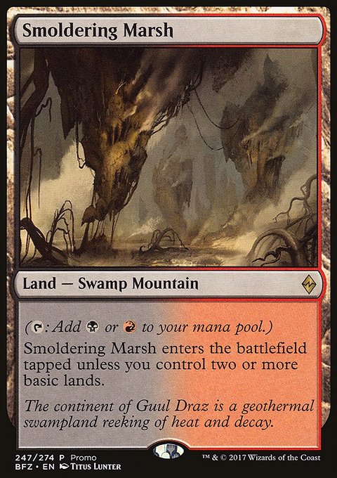Smoldering Marsh, BFZ Standard Series #247, Magic: The Gathering card
