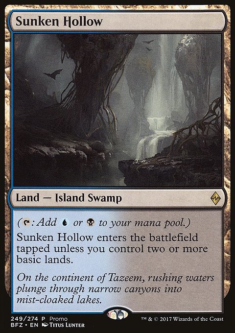 Sunken Hollow, BFZ Standard Series #249, Magic: The Gathering card