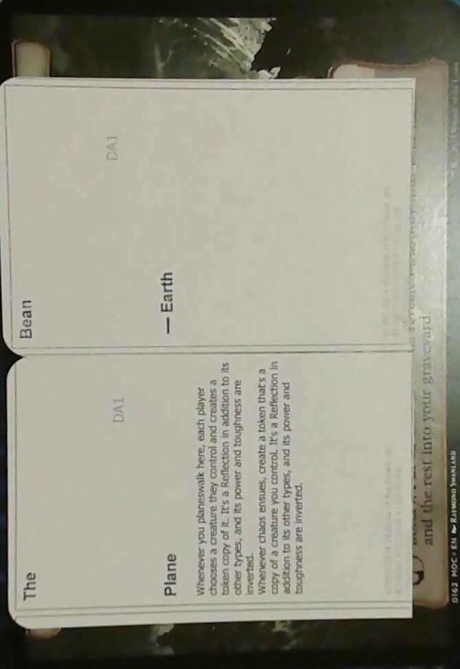 The Bean, Black Lotus Unknown Planechase #PLA002, Magic: The Gathering card