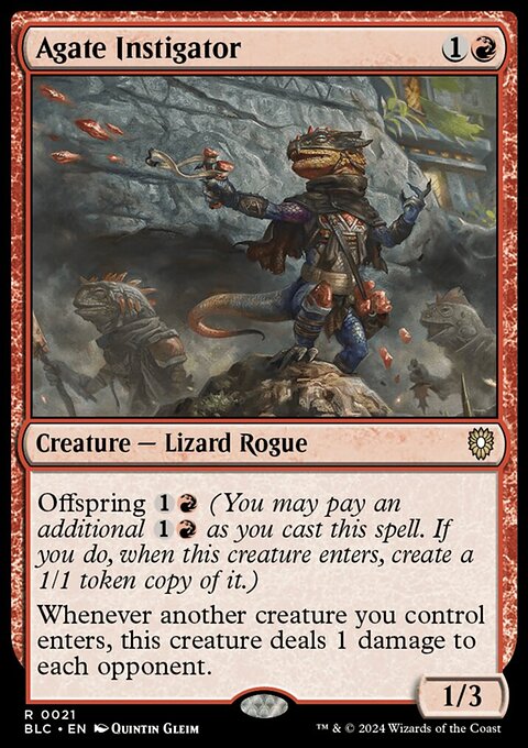 Agate Instigator, Bloomburrow Commander #21, Magic: The Gathering card
