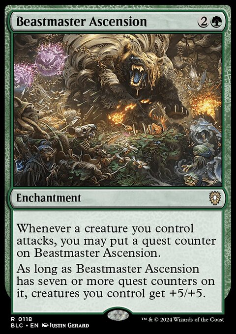 Beastmaster Ascension, Bloomburrow Commander #118, Magic: The Gathering card