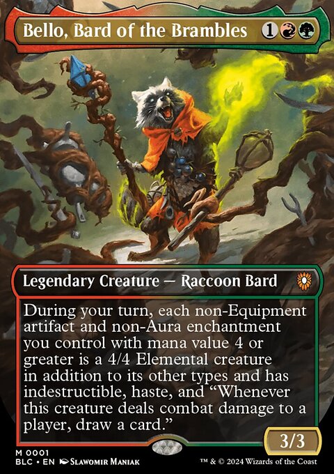 Bello, Bard of the Brambles, Bloomburrow Commander #1, Magic: The Gathering card