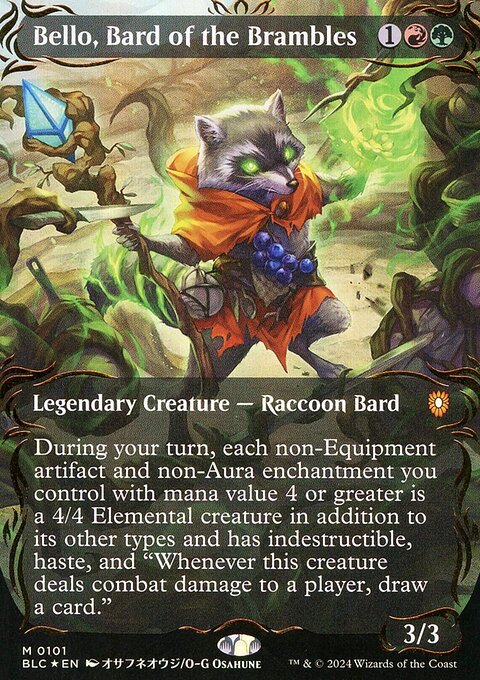 Bello, Bard of the Brambles, Bloomburrow Commander #101, Magic: The Gathering card