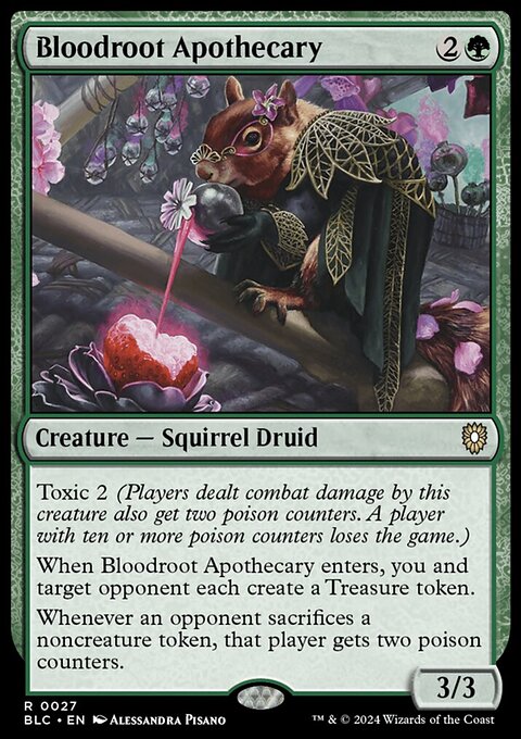 Bloodroot Apothecary, Bloomburrow Commander #27, Magic: The Gathering card