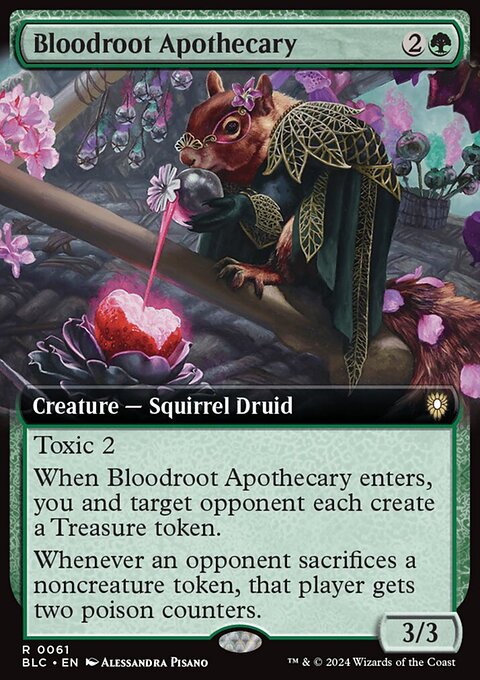 Bloodroot Apothecary, Bloomburrow Commander #61, Magic: The Gathering card