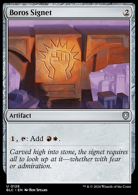 Boros Signet, Bloomburrow Commander #128, Magic: The Gathering card