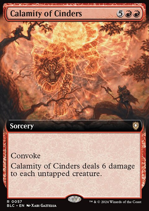Calamity of Cinders, Bloomburrow Commander #57, Magic: The Gathering card