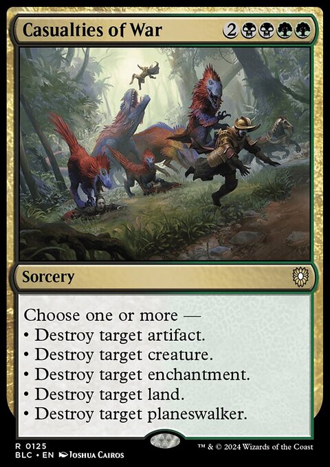 Casualties of War, Bloomburrow Commander #125, Magic: The Gathering card