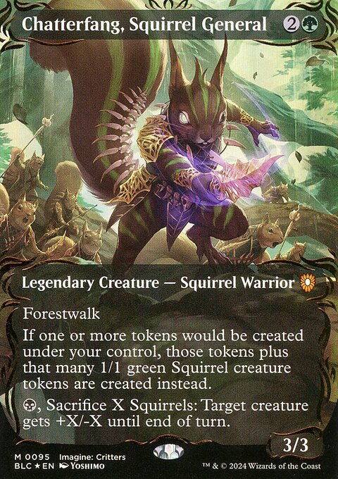 Chatterfang, Squirrel General, Bloomburrow Commander #95, Magic: The Gathering card