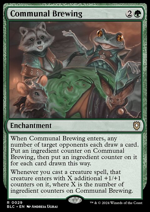 Communal Brewing, Bloomburrow Commander #29, Magic: The Gathering card