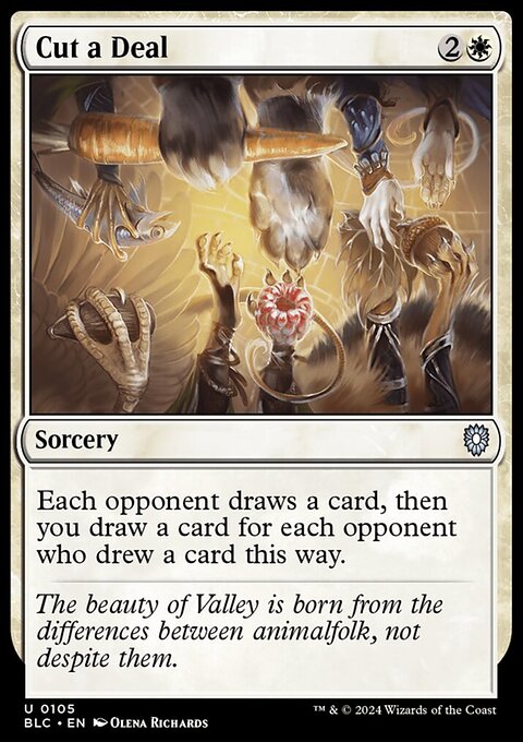 Cut a Deal, Bloomburrow Commander #105, Magic: The Gathering card