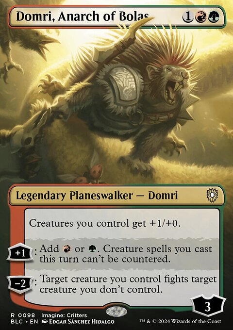 Domri, Anarch of Bolas, Bloomburrow Commander #98, Magic: The Gathering card