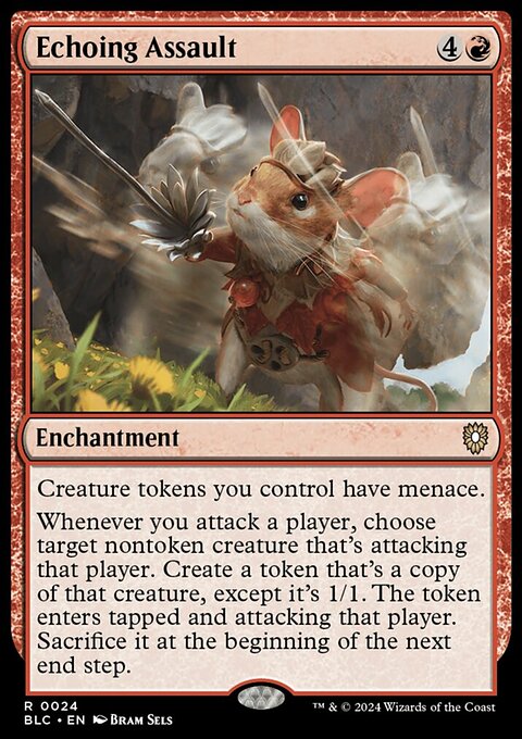 Echoing Assault, Bloomburrow Commander #24, Magic: The Gathering card