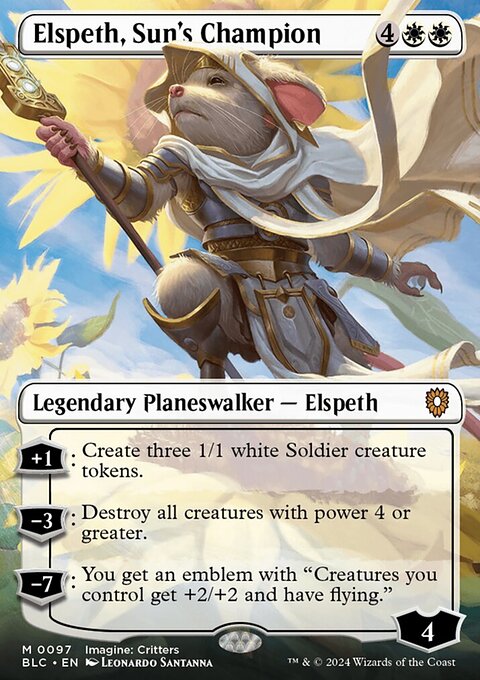 Elspeth, Sun's Champion, Bloomburrow Commander #97, Magic: The Gathering card