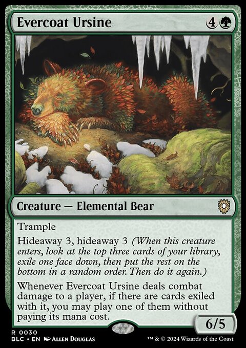 Evercoat Ursine, Bloomburrow Commander #30, Magic: The Gathering card
