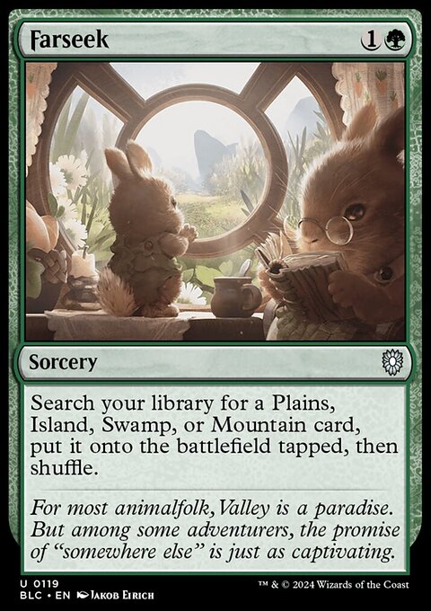 Farseek, Bloomburrow Commander #119, Magic: The Gathering card