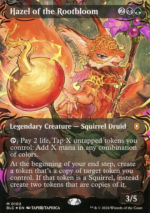 Hazel of the Rootbloom, Bloomburrow Commander #102, Magic: The Gathering card