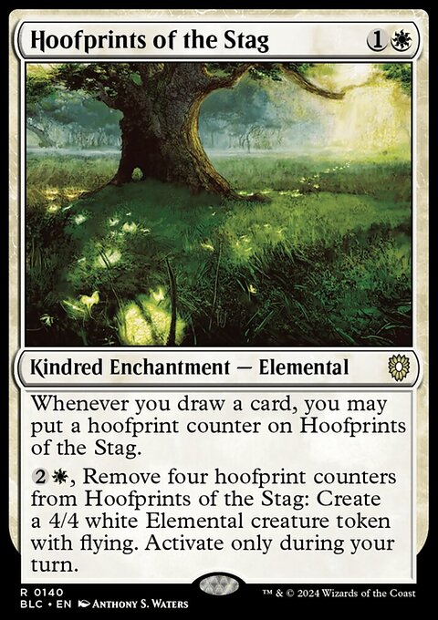 Hoofprints of the Stag, Bloomburrow Commander #140, Magic: The Gathering card