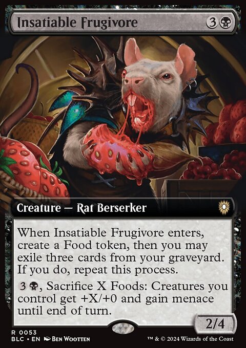 Insatiable Frugivore, Bloomburrow Commander #53, Magic: The Gathering card