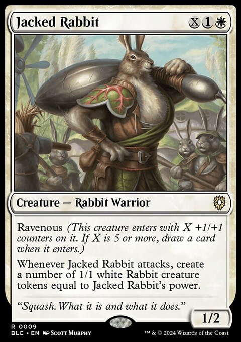 Jacked Rabbit, Bloomburrow Commander #9, Magic: The Gathering card