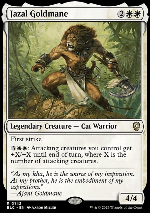 Jazal Goldmane, Bloomburrow Commander #142, Magic: The Gathering card