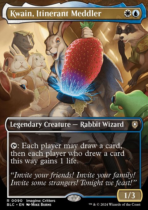 Kwain, Itinerant Meddler, Bloomburrow Commander #90, Magic: The Gathering card