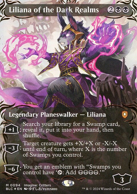 Liliana of the Dark Realms, Bloomburrow Commander #94, Magic: The Gathering card