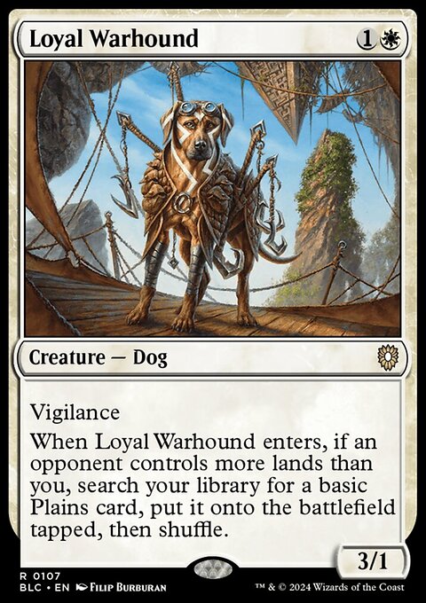 Loyal Warhound, Bloomburrow Commander #107, Magic: The Gathering card