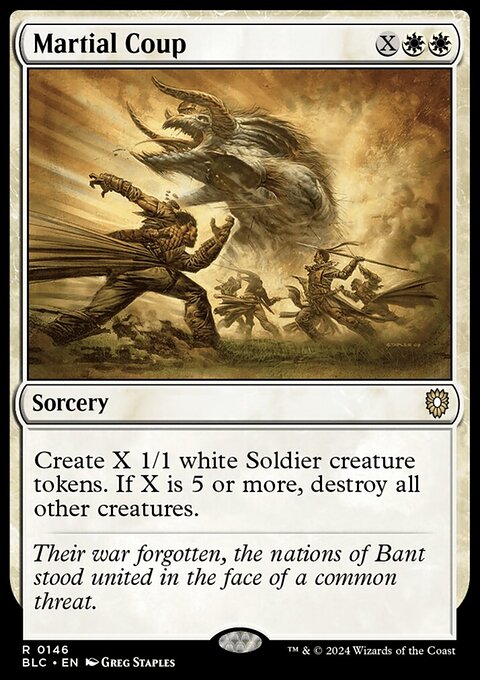 Martial Coup, Bloomburrow Commander #146, Magic: The Gathering card