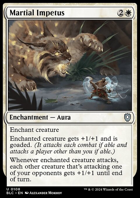 Martial Impetus, Bloomburrow Commander #108, Magic: The Gathering card