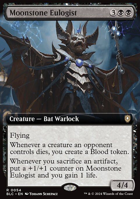 Moonstone Eulogist, Bloomburrow Commander #54, Magic: The Gathering card