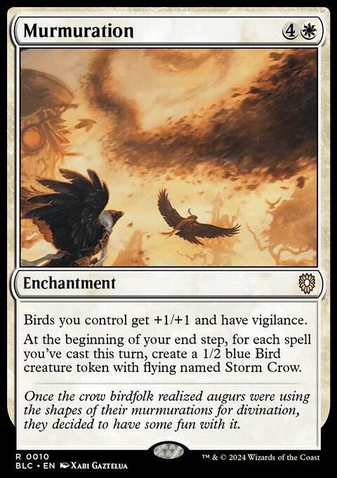 Murmuration, Bloomburrow Commander #10, Magic: The Gathering card