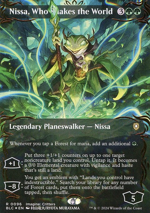 Nissa, Who Shakes the World, Bloomburrow Commander #96, Magic: The Gathering card