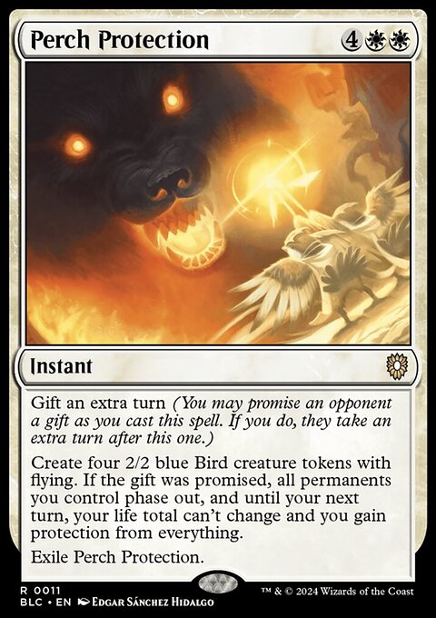 Perch Protection, Bloomburrow Commander #11, Magic: The Gathering card