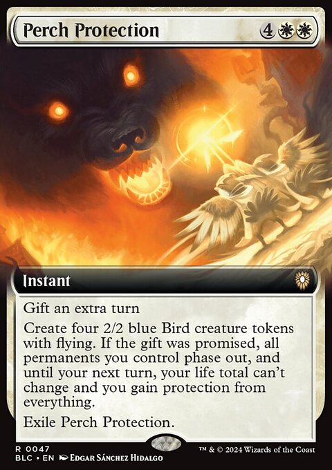 Perch Protection, Bloomburrow Commander #47, Magic: The Gathering card