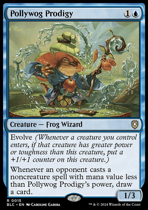 Pollywog Prodigy, Bloomburrow Commander #15, Magic: The Gathering card
