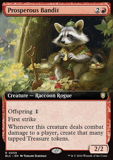 Prosperous Bandit, Bloomburrow Commander #59, Magic: The Gathering card