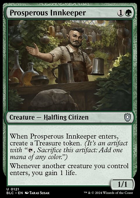 Prosperous Innkeeper, Bloomburrow Commander #121, Magic: The Gathering card