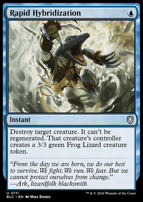 Rapid Hybridization, Bloomburrow Commander #111, Magic: The Gathering card