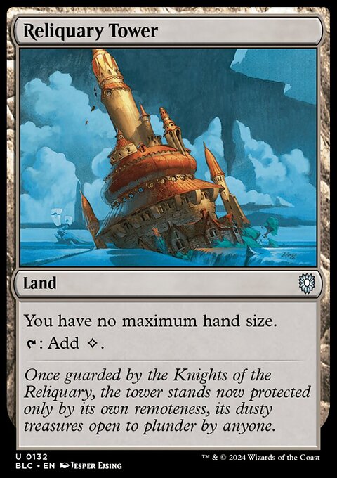 Reliquary Tower, Bloomburrow Commander #132, Magic: The Gathering card