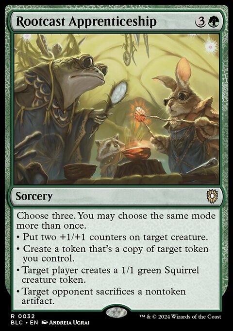 Rootcast Apprenticeship, Bloomburrow Commander #32, Magic: The Gathering card