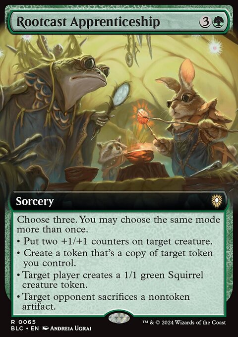Rootcast Apprenticeship, Bloomburrow Commander #65, Magic: The Gathering card