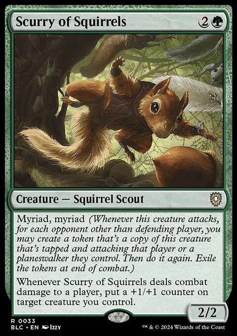 Scurry of Squirrels, Bloomburrow Commander #33, Magic: The Gathering card