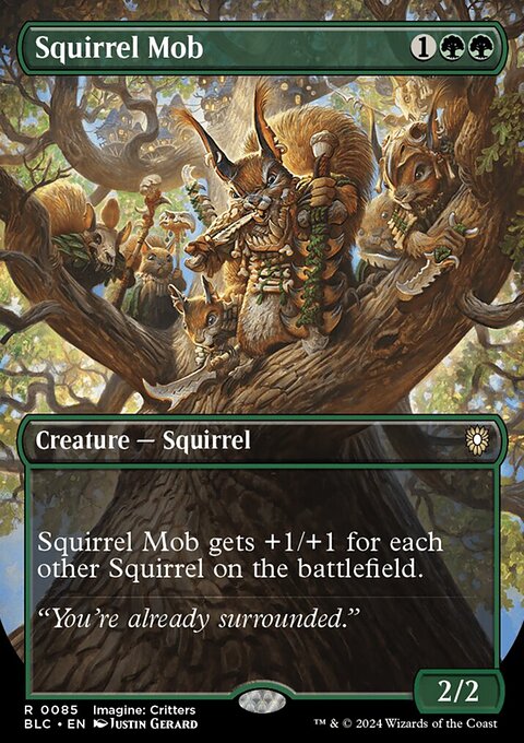 Squirrel Mob, Bloomburrow Commander #85, Magic: The Gathering card
