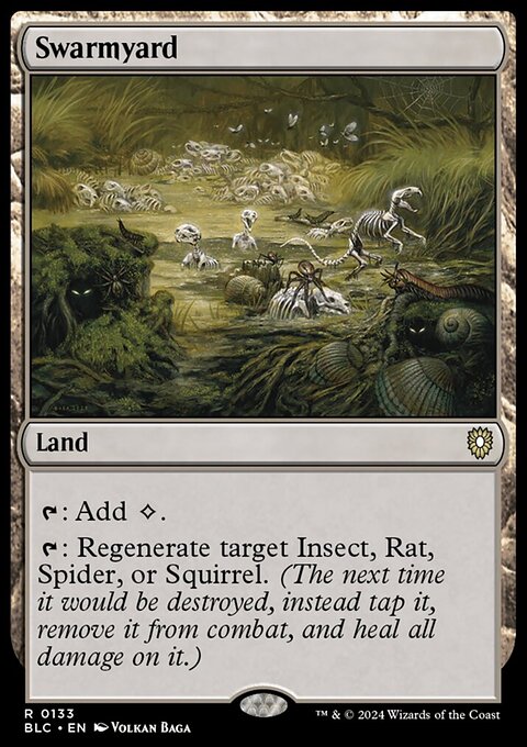 Swarmyard, Bloomburrow Commander #133, Magic: The Gathering card