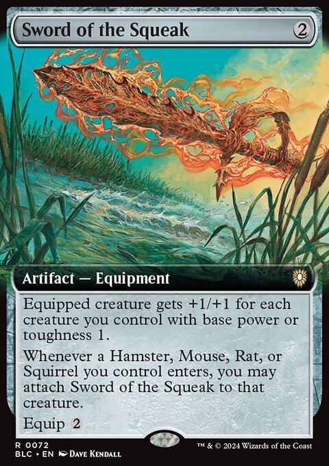 Sword of the Squeak, Bloomburrow Commander #72, Magic: The Gathering card